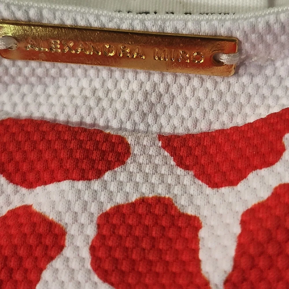 ALEXANDRA MIRO WHITNEY STRUCTURED ONE PIECE SWIMSUIT IN RED GIRAFFE - Picture 9 of 9